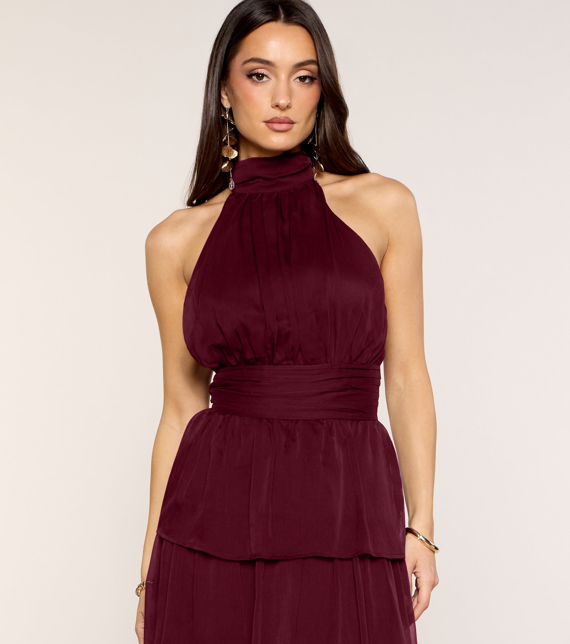 Lindsay Halter Ruffle A-Line Maxi Dress - Image 9