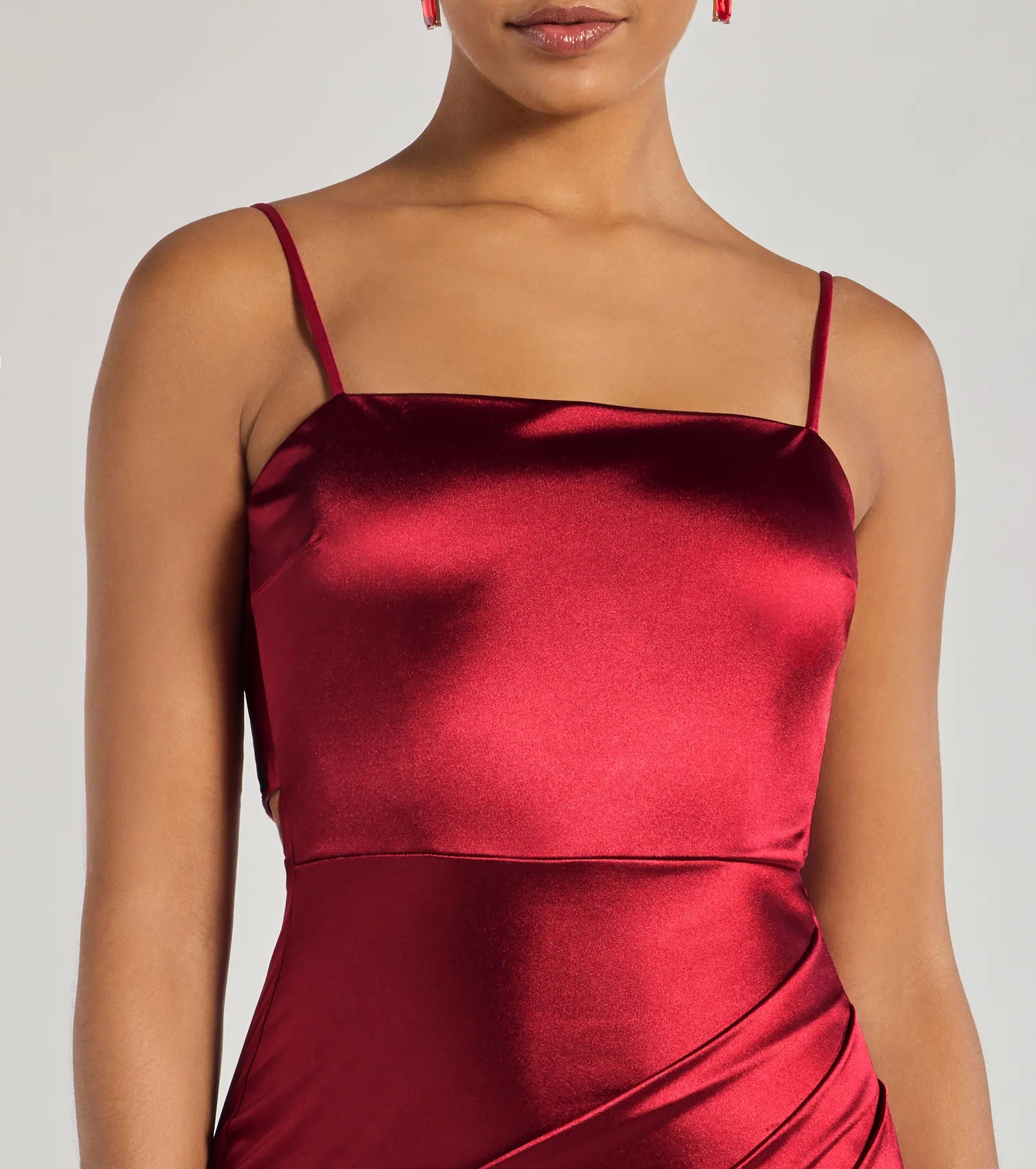 Carolina High-Slit Bow Wrap Dress - Image 3