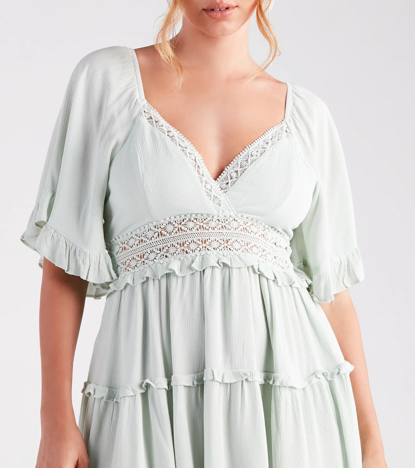 Stylish Sway Ruffled Tiered Short Dress - Image 4