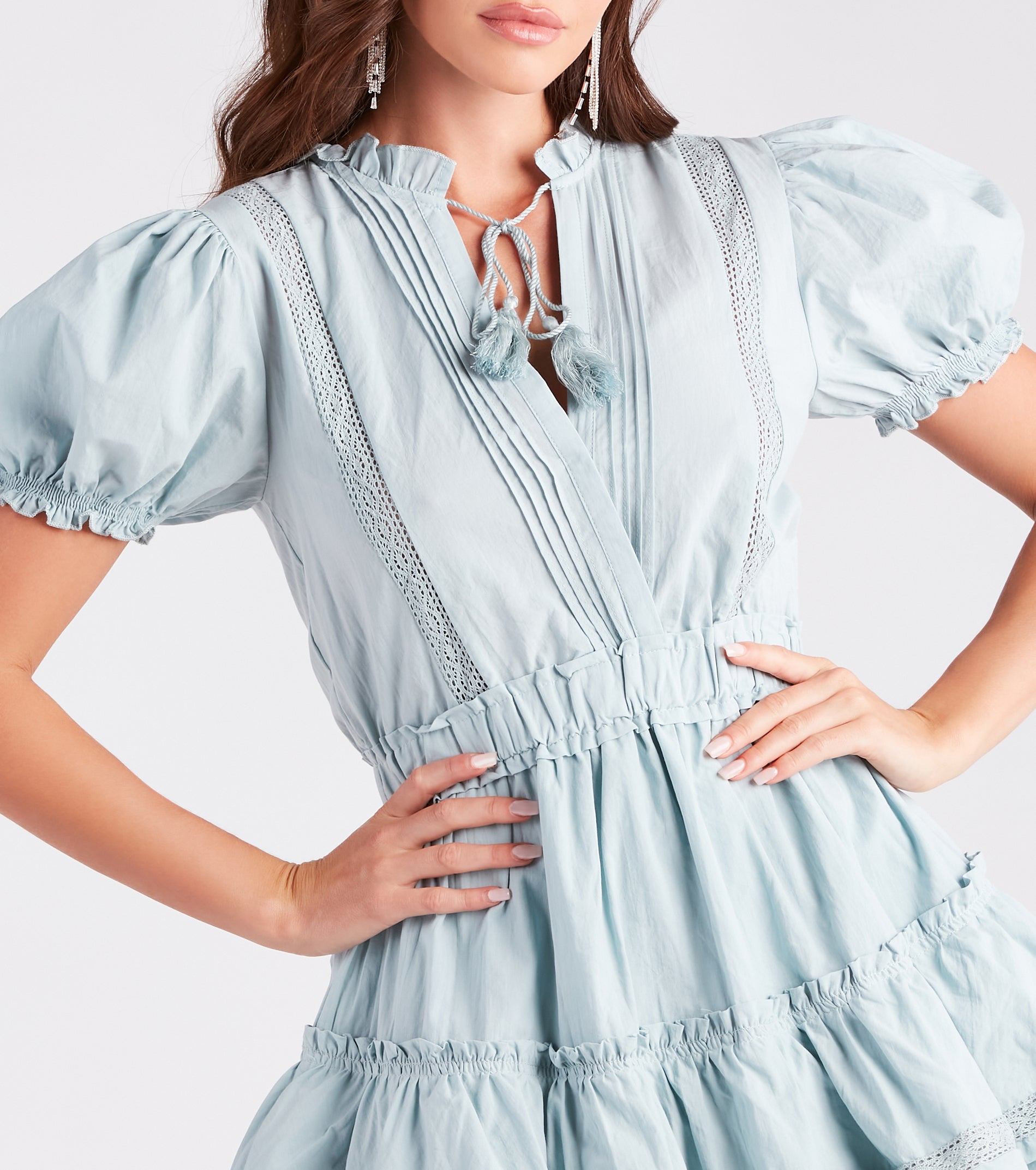 Chic Summer Days Ruffled Cotton Skater Dress - Image 4