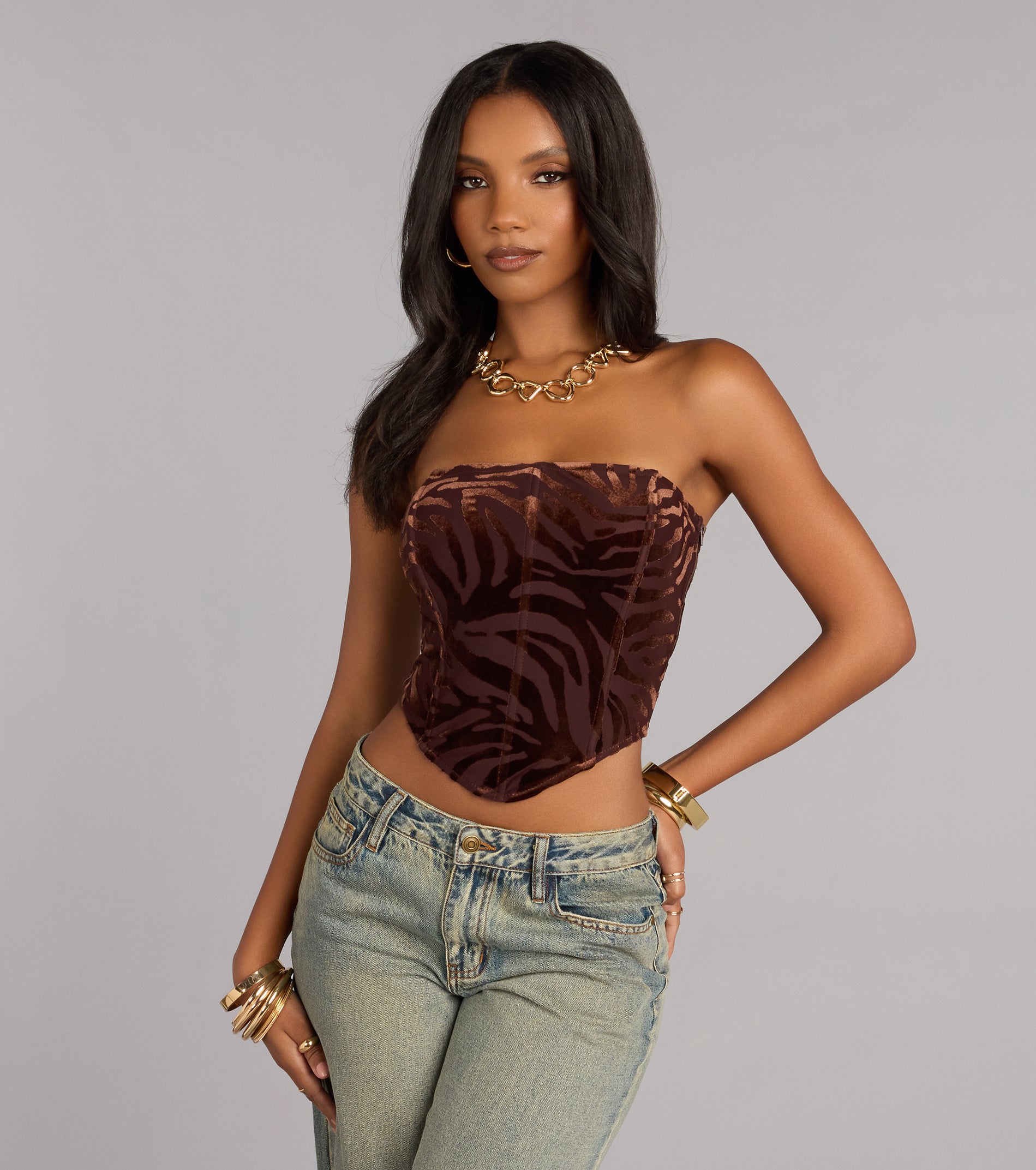 Wild At Heart Lace Up Bustier Top - Image 2