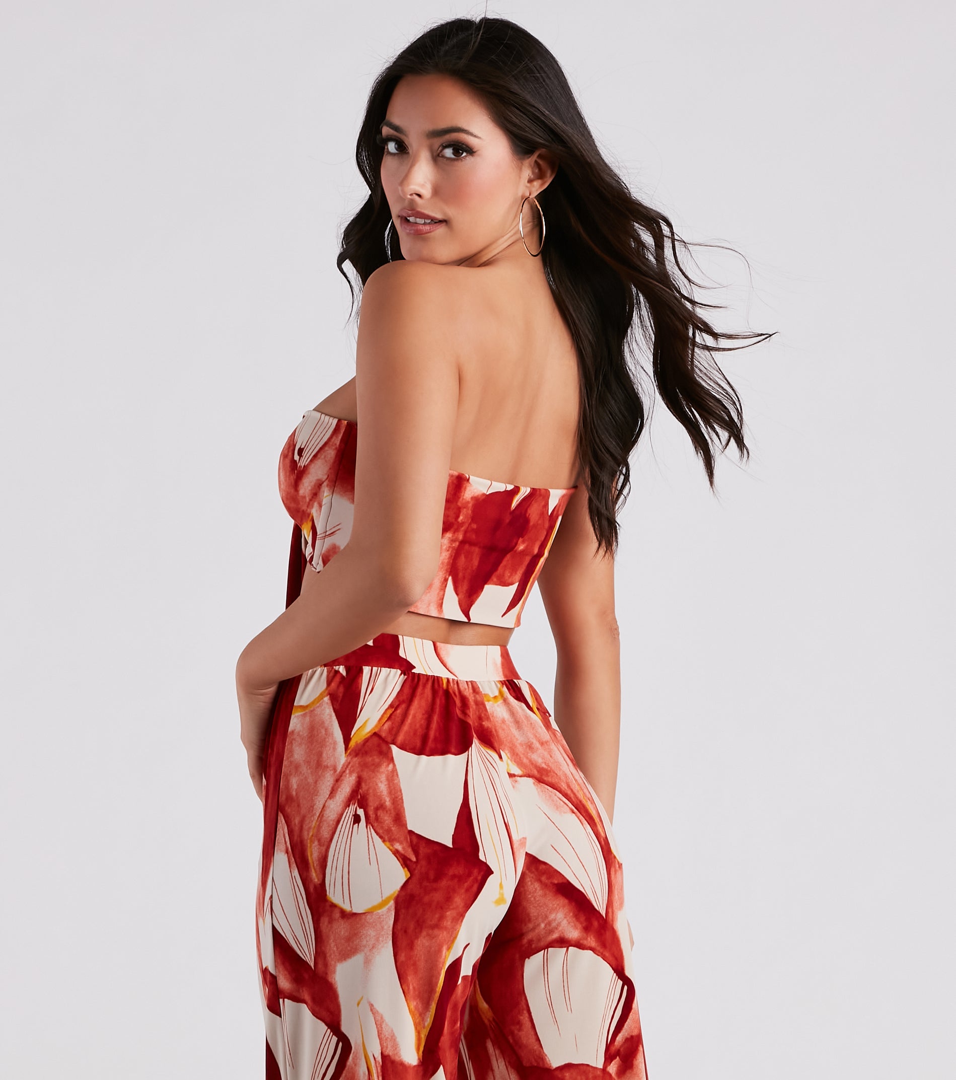 Island Time Floral Cropped Tube Top - Image 2