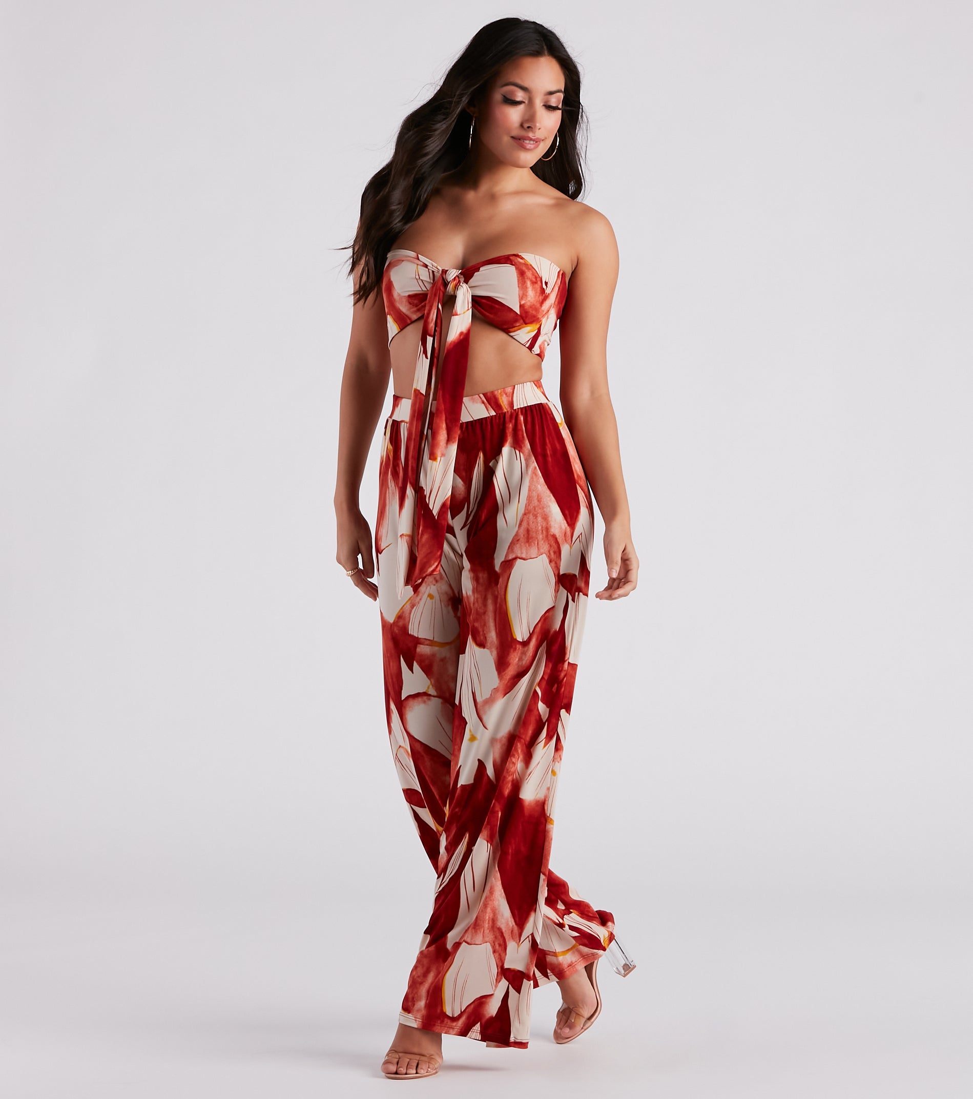 Island Time Floral Cropped Tube Top - Image 4