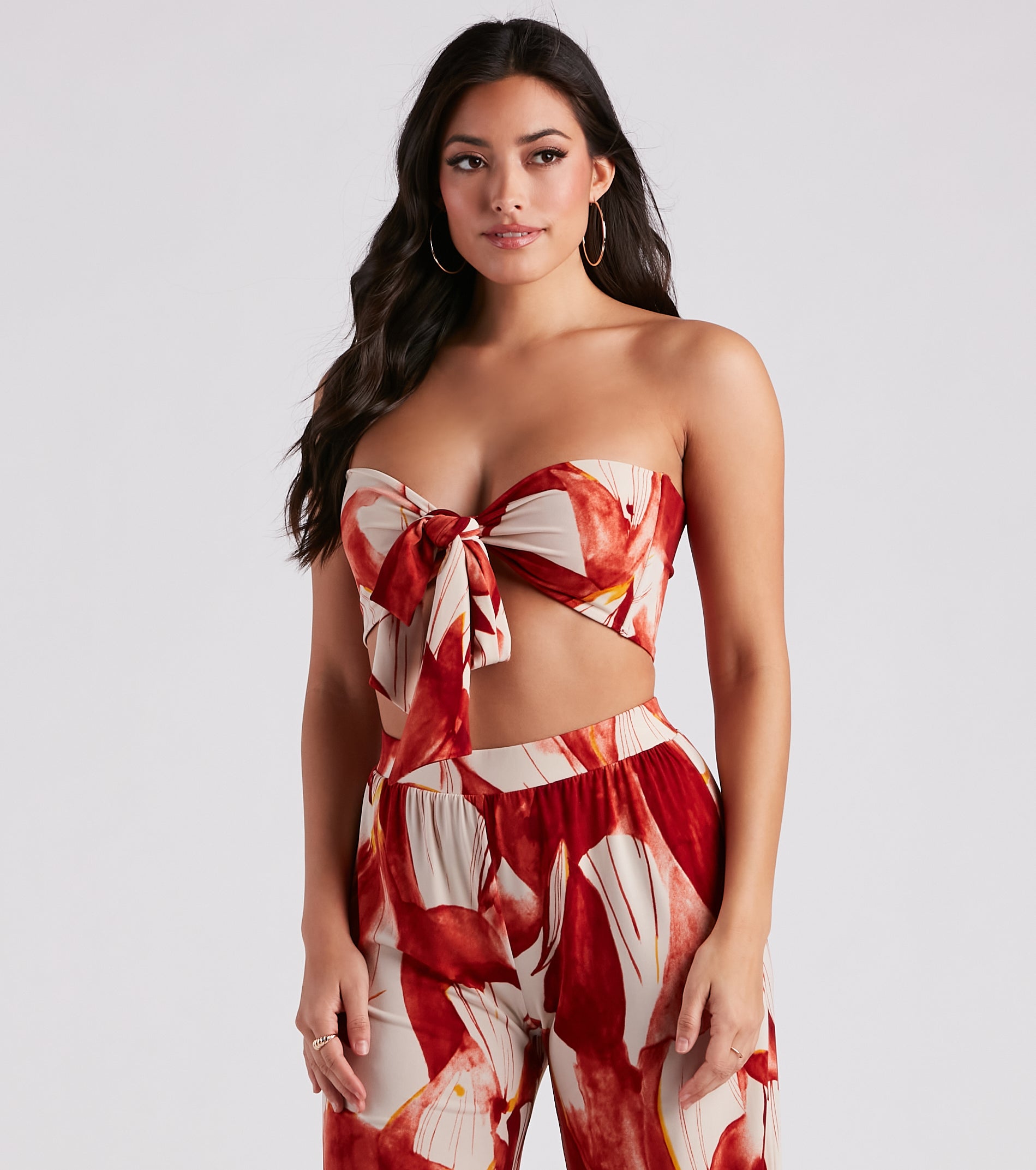 Island Time Floral Cropped Tube Top - Image 3