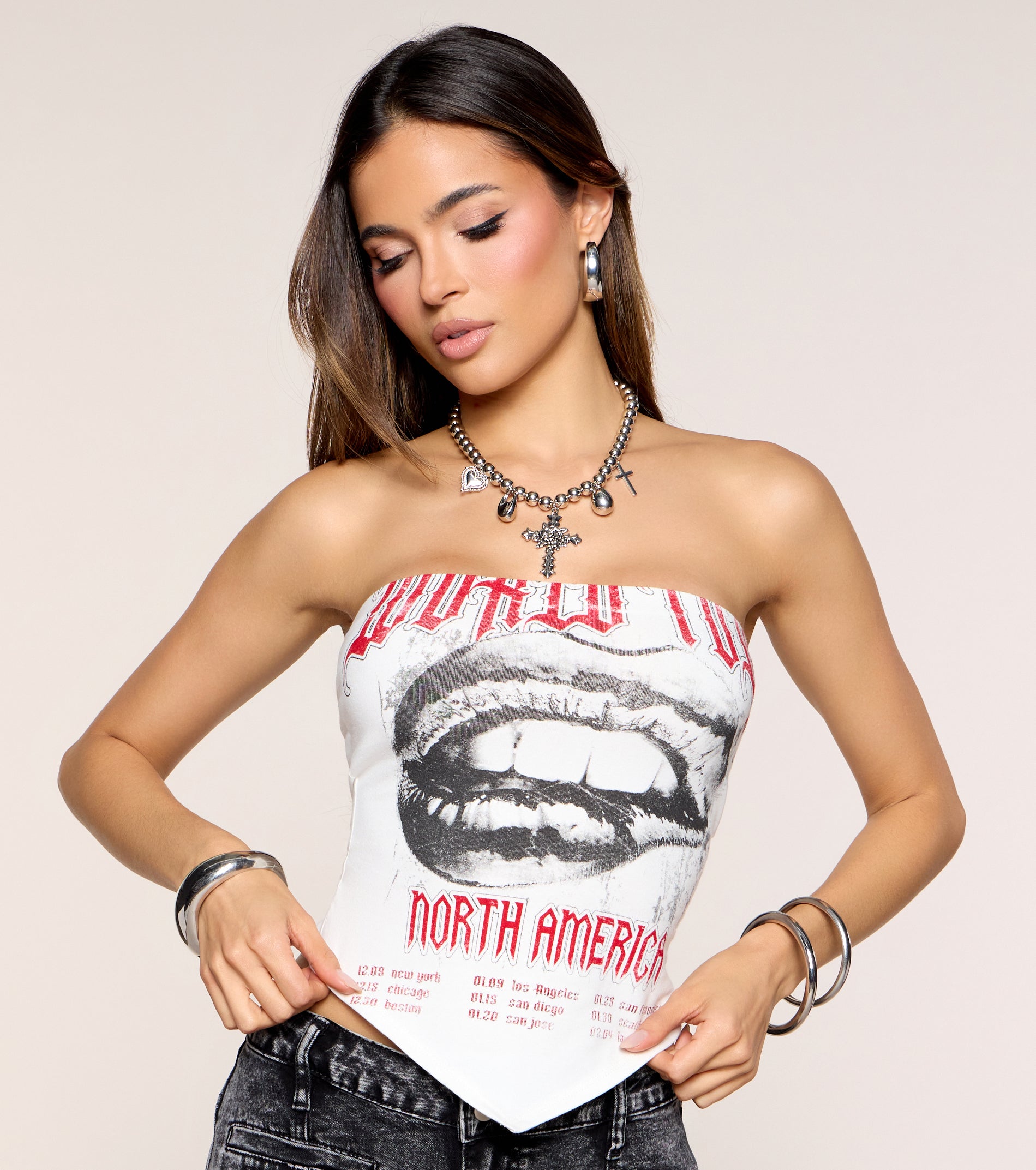 Rock Tour Ready Graphic Tube Top - Image 8
