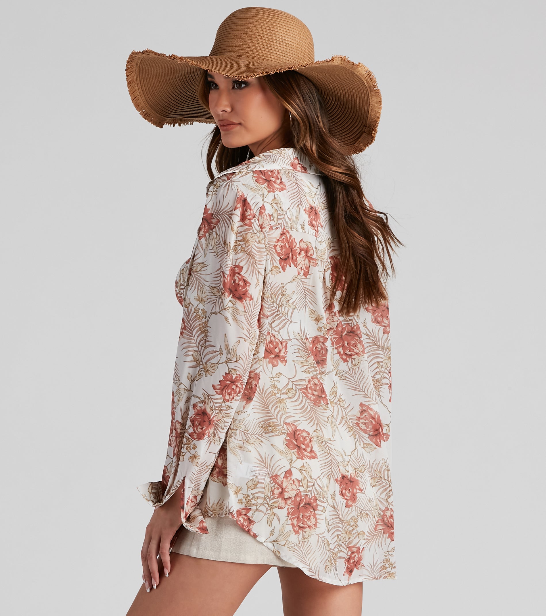 Blushing Tropics Button-Up Top - Image 3