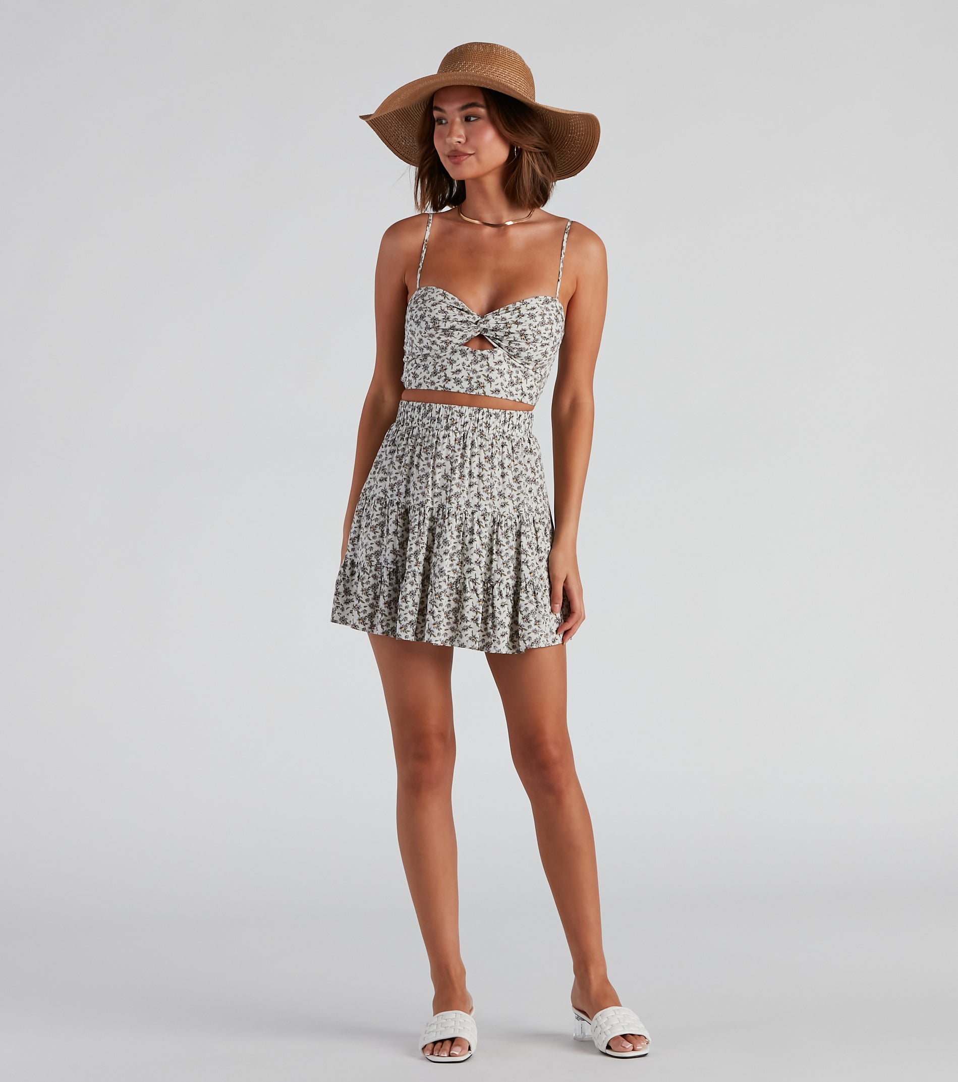 Sunkissed Florals Twist Crop Top - Image 2
