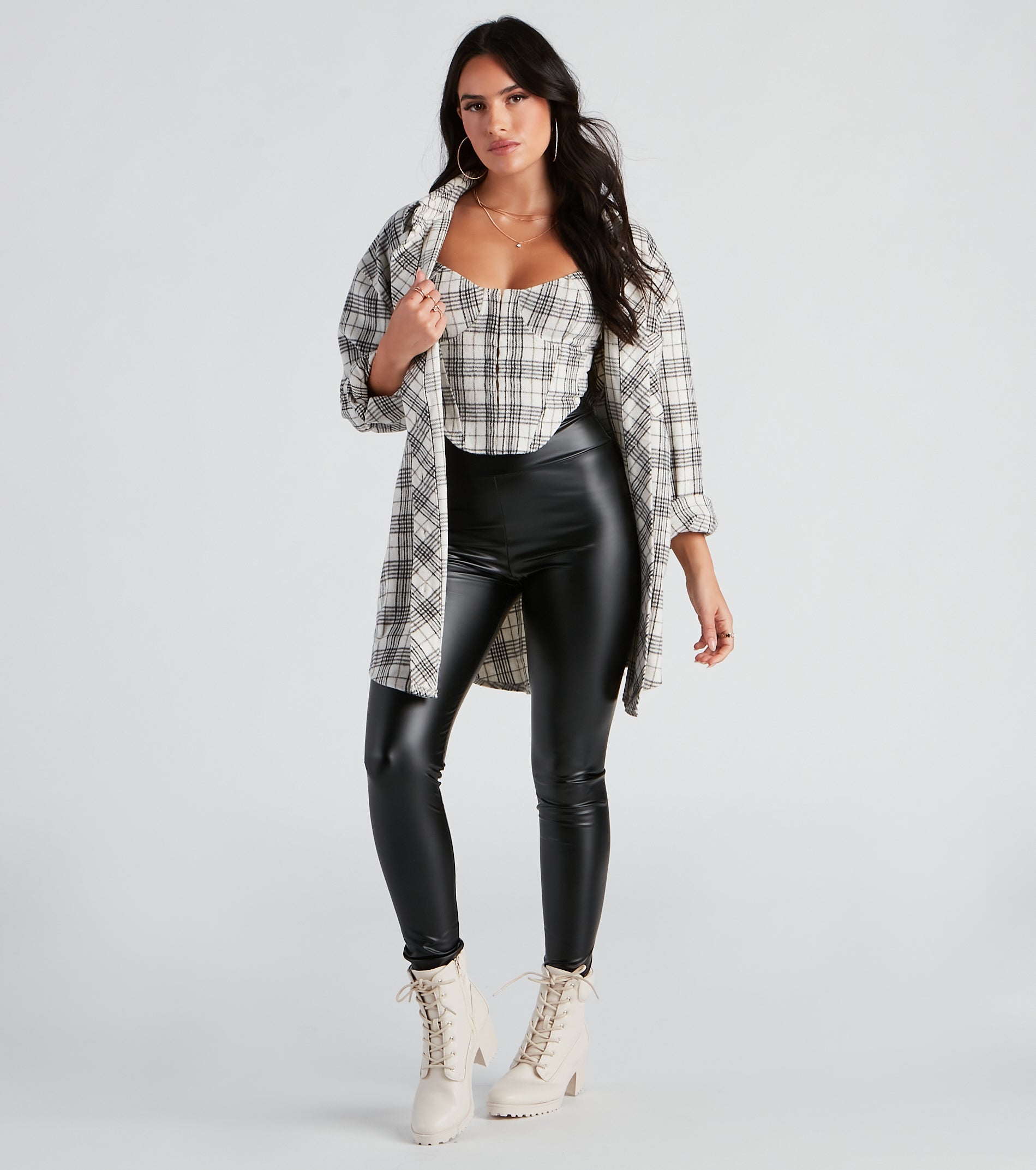 Season Of Flannel Plaid Corset - Image 2