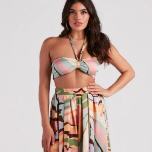 Bring The Heat Printed Crop Top