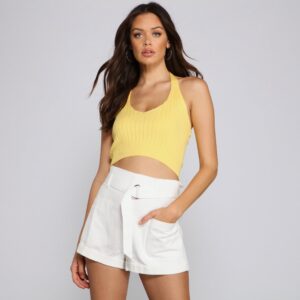 Knit Happens Halter Sweater Top