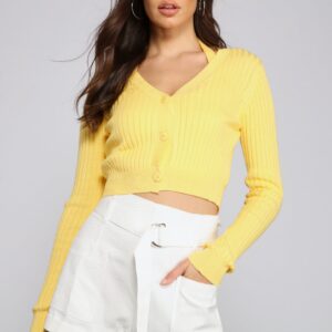 Knit Happens Crop Knit Cardigan