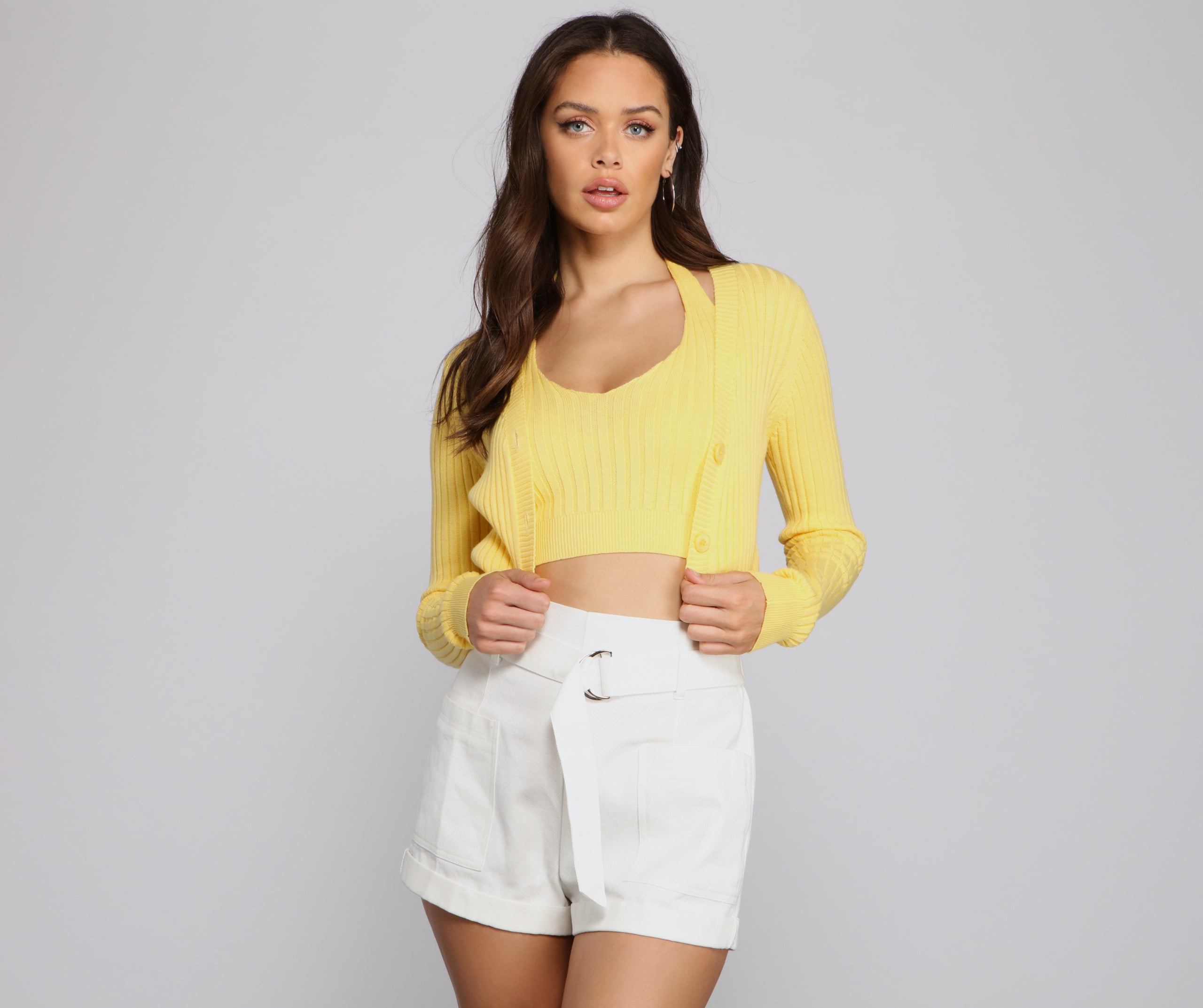 Knit Happens Crop Knit Cardigan - Image 2