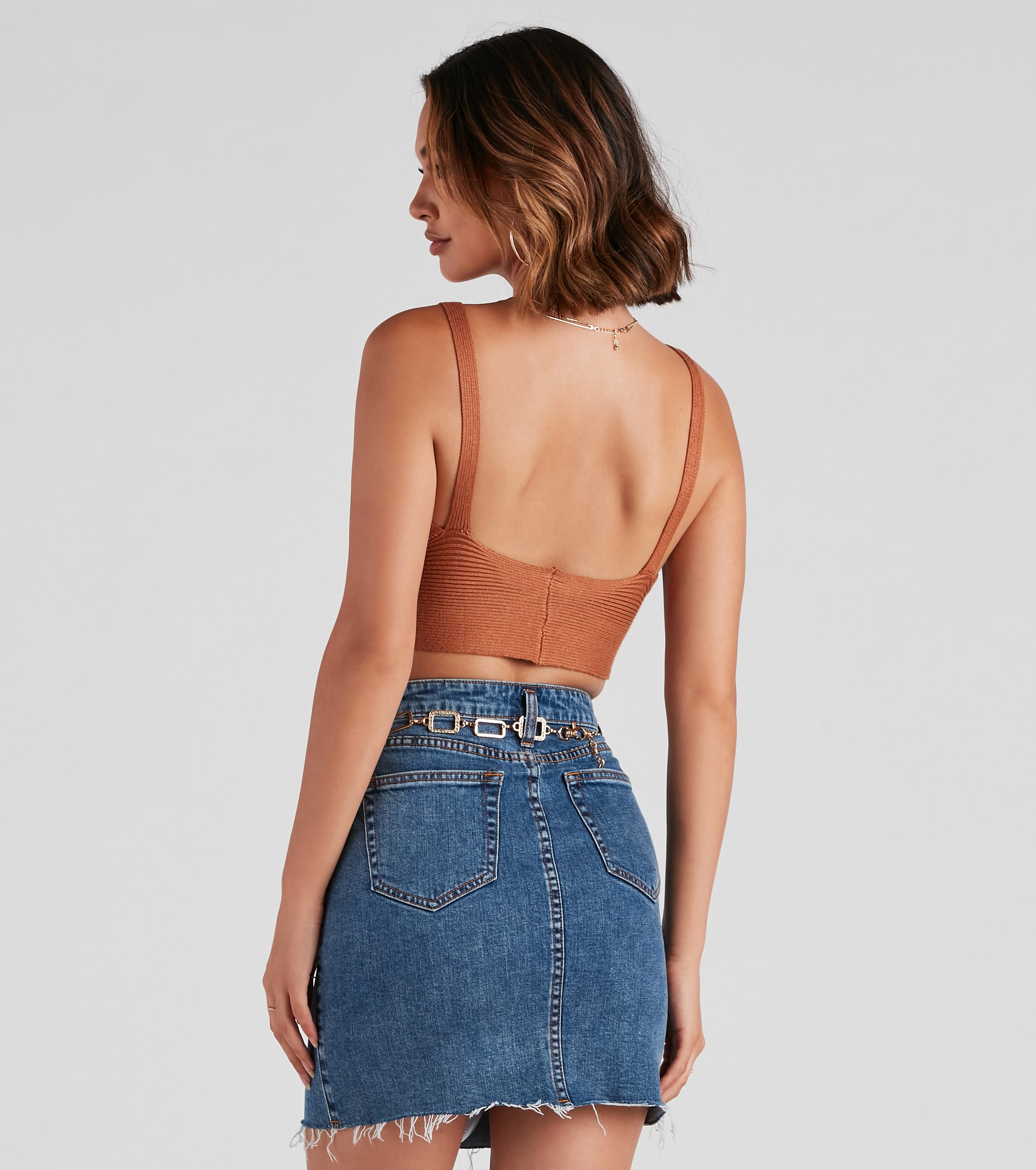 Fell For You Knit Twist Bra Top - Image 2