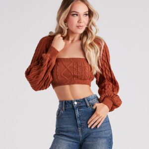 Call Me Cutie Cable Knit Cardigan