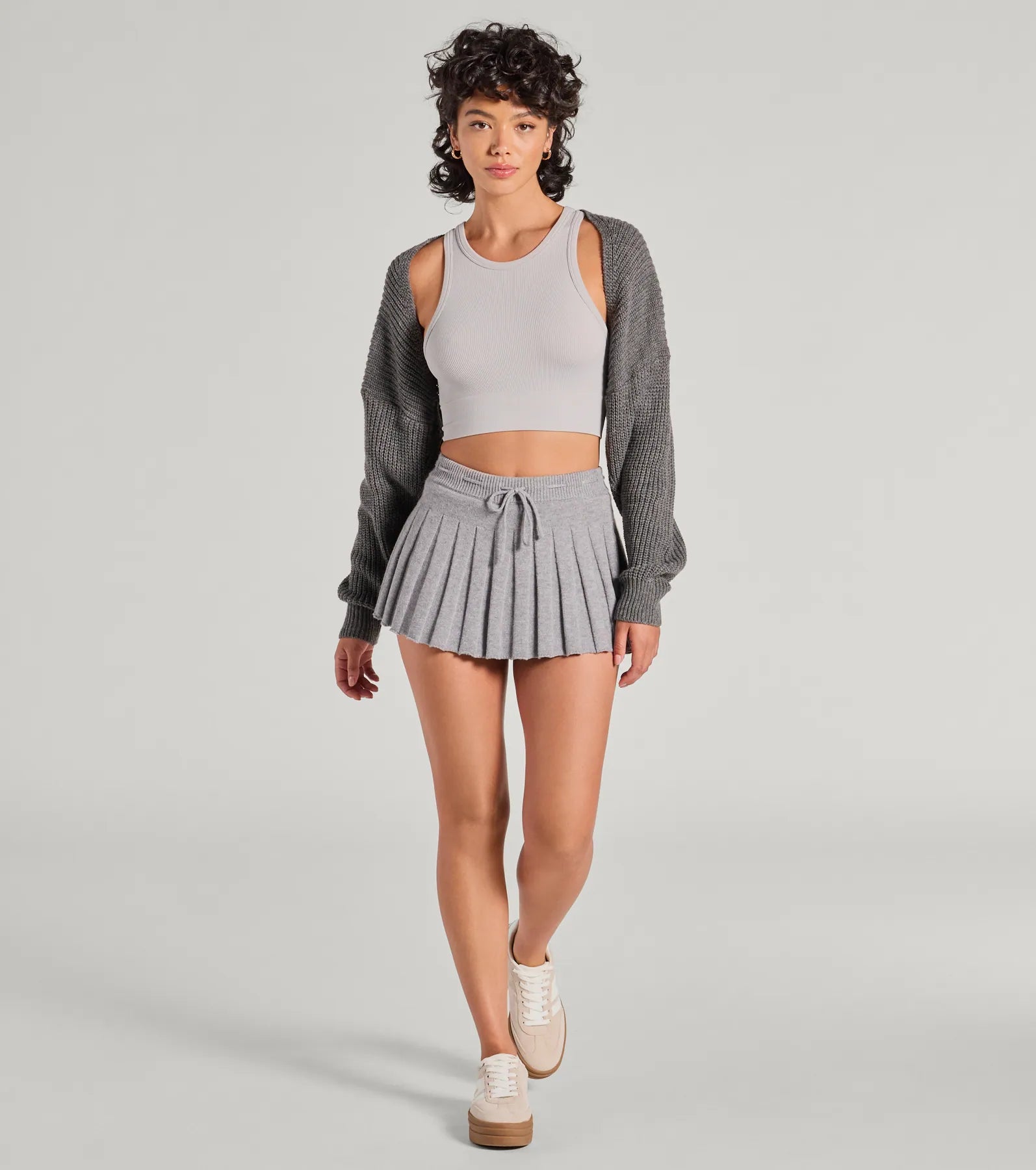 Sweet And Cozy Oversized Knit Sweater Bolero - Image 17