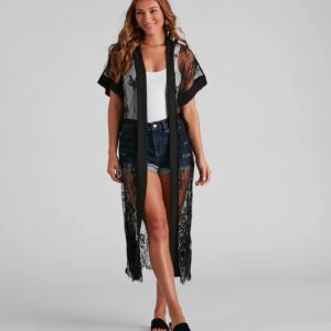 Live In Lace Kimono Duster
