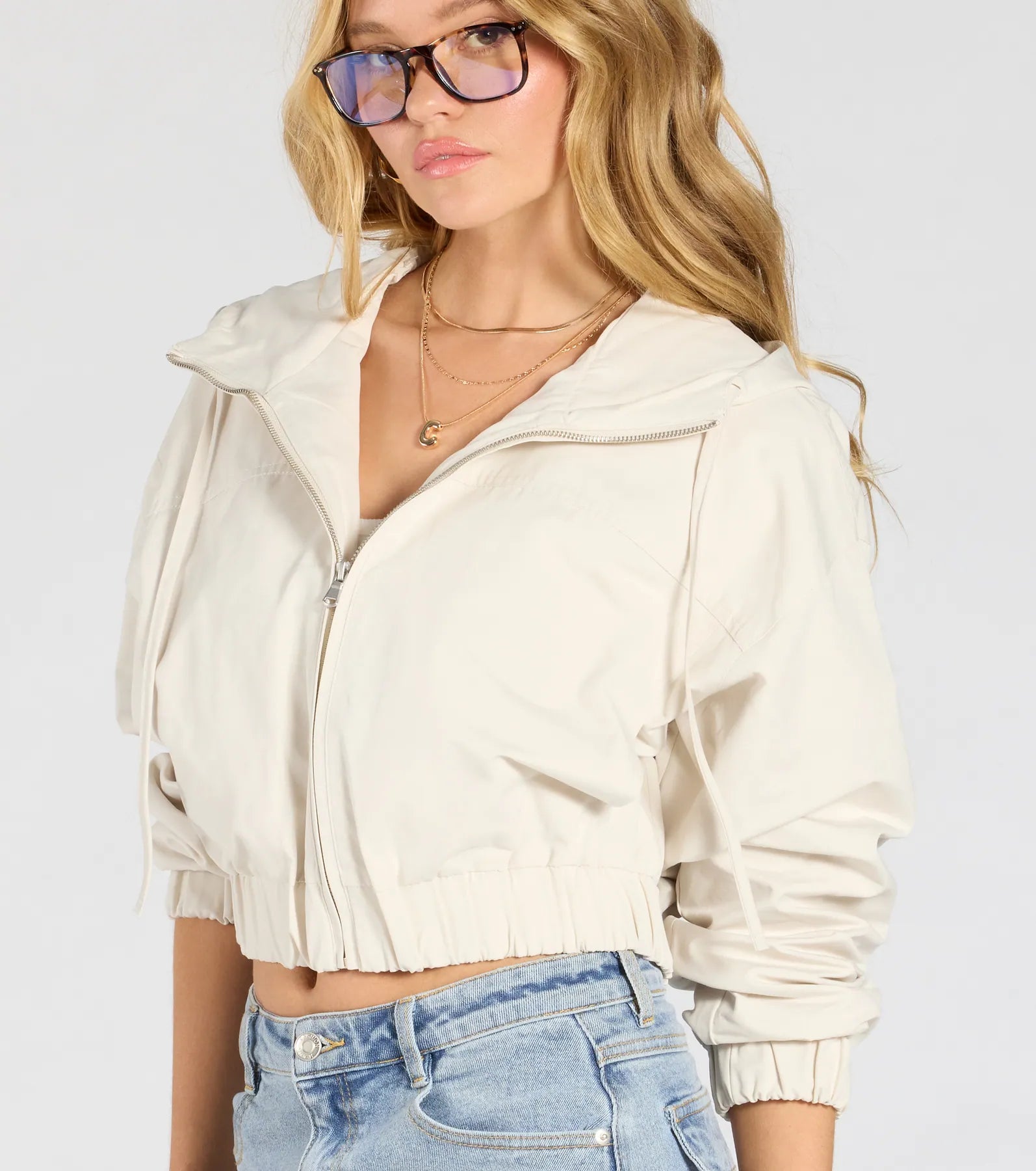 Casual Cool Vibes Hoodie Bomber Jacket - Image 4