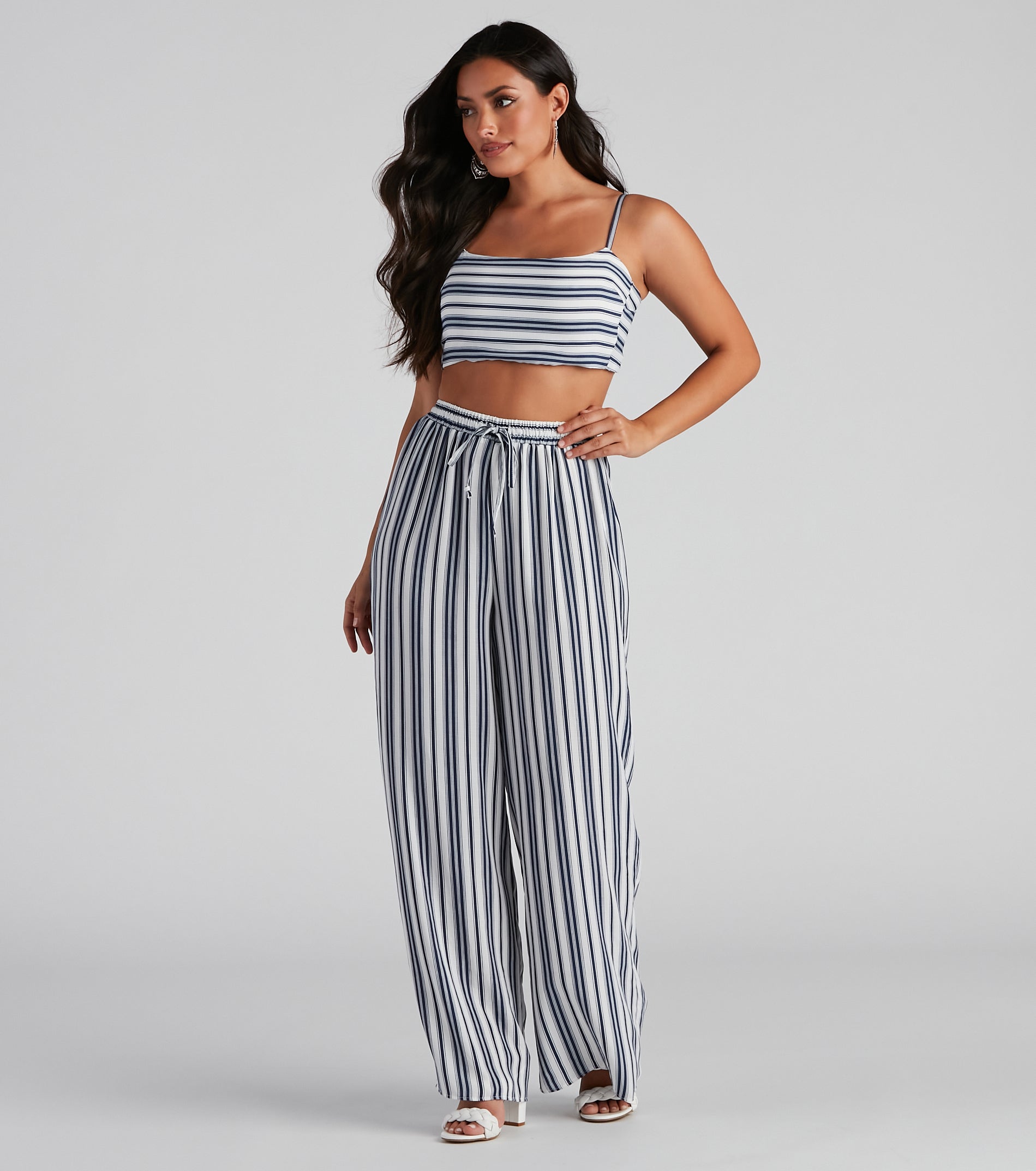 Sunday's Match Striped Wide Leg Pants - Image 2