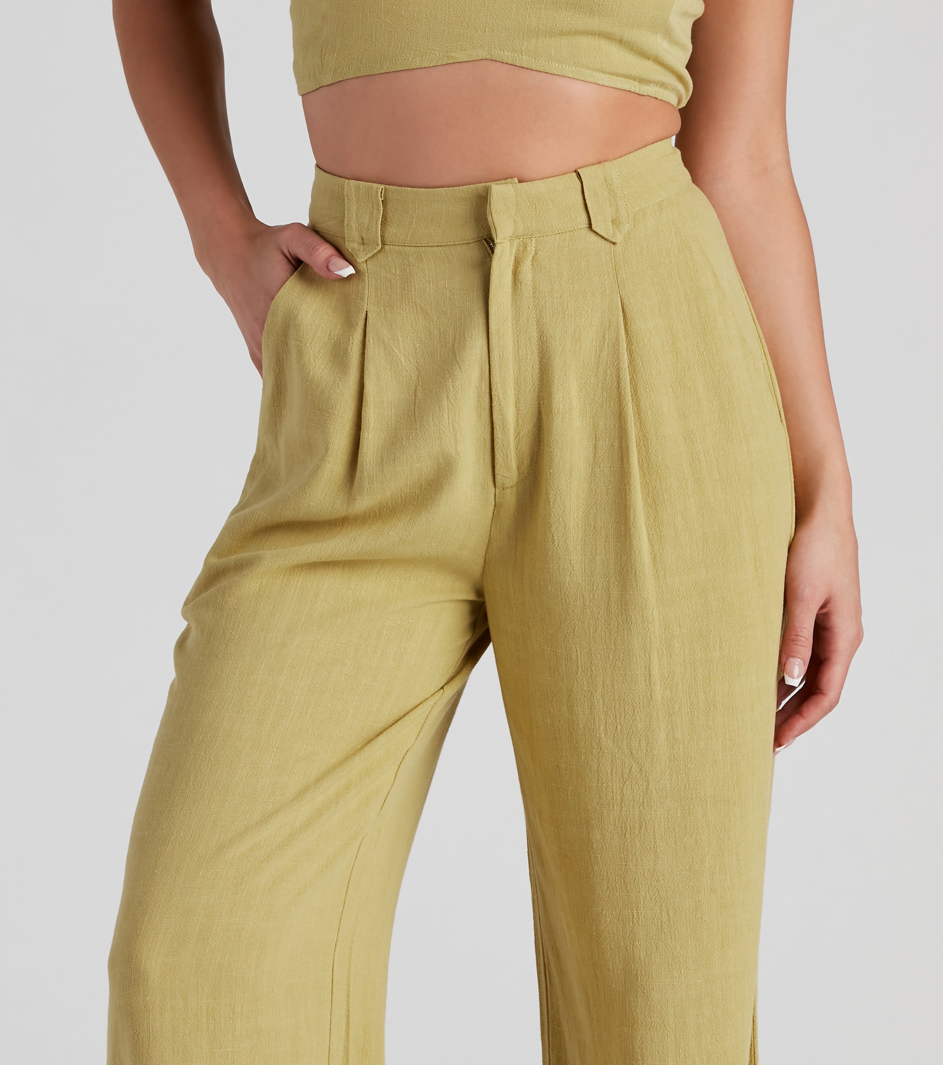 On The Move Linen Wide Leg Pants - Image 4