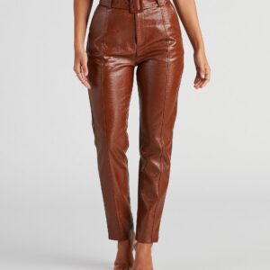 Sleek And Stylish Moves Belted Pants