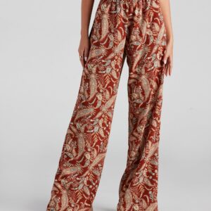 Palisades Paisley High Rise Pants
