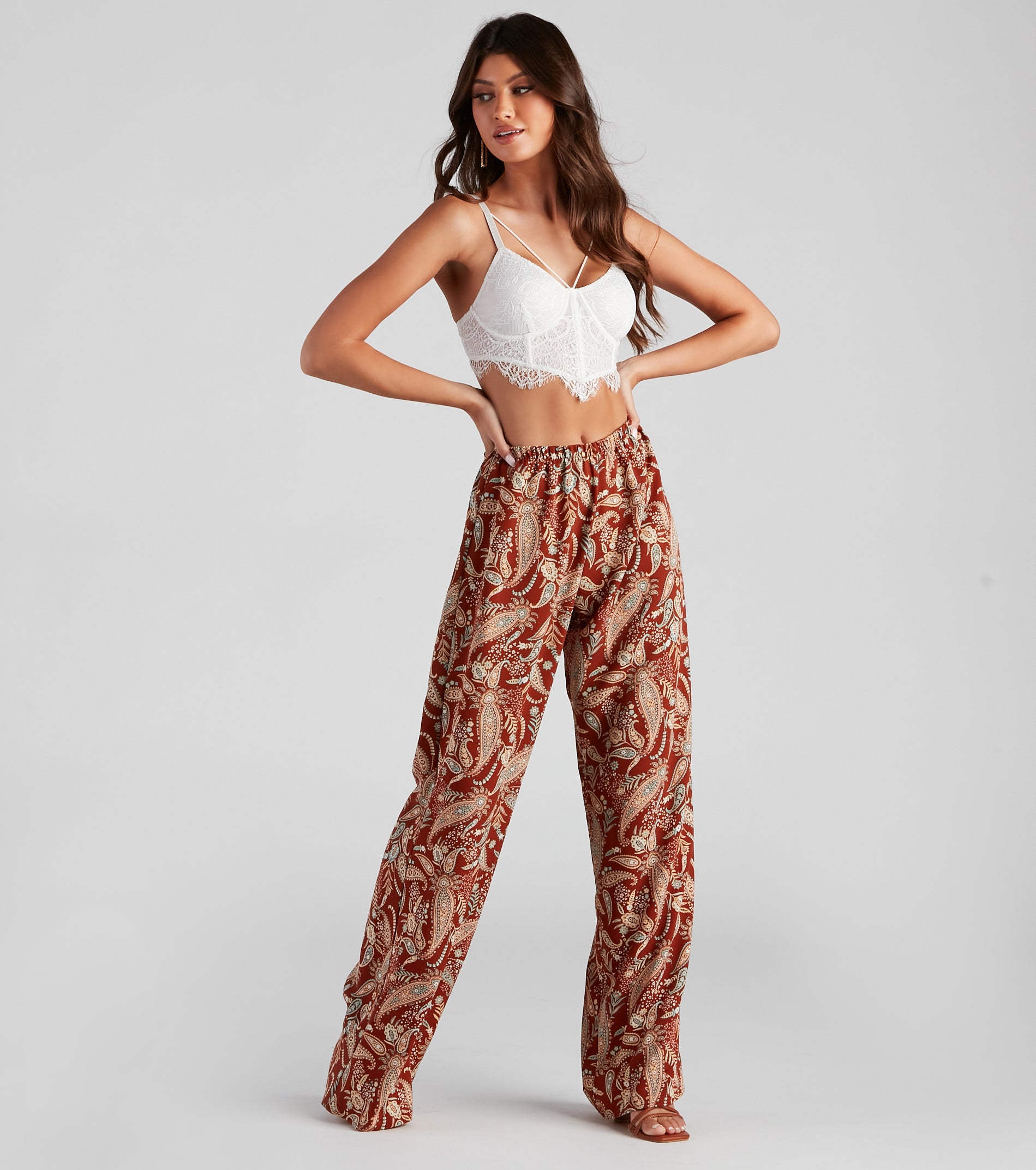 Palisades Paisley High Rise Pants - Image 2