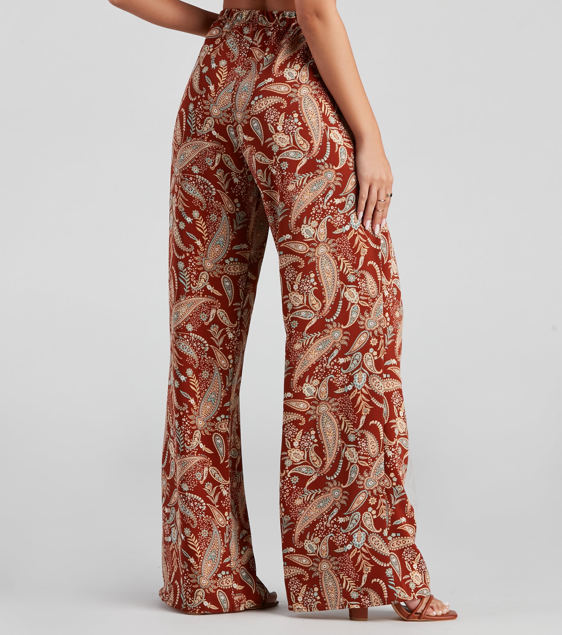 Palisades Paisley High Rise Pants - Image 3