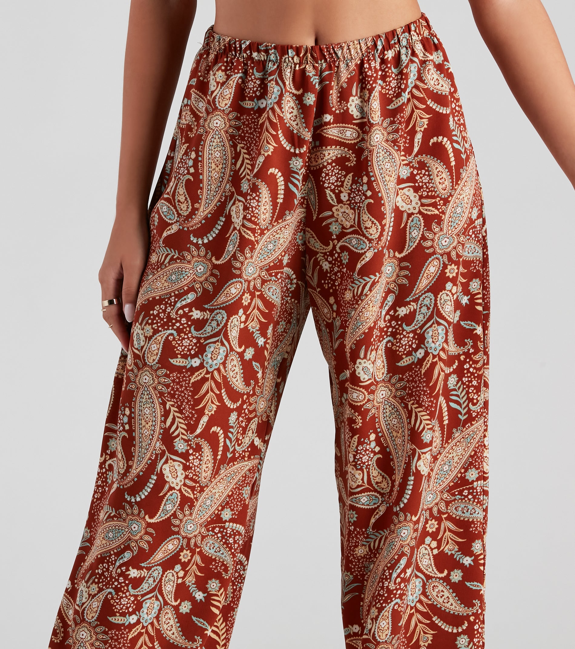 Palisades Paisley High Rise Pants - Image 4