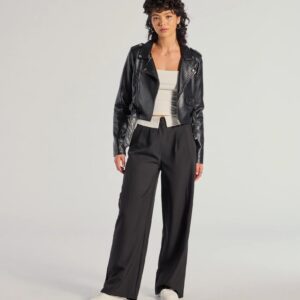 First Look Contrast Wide-Leg Pants