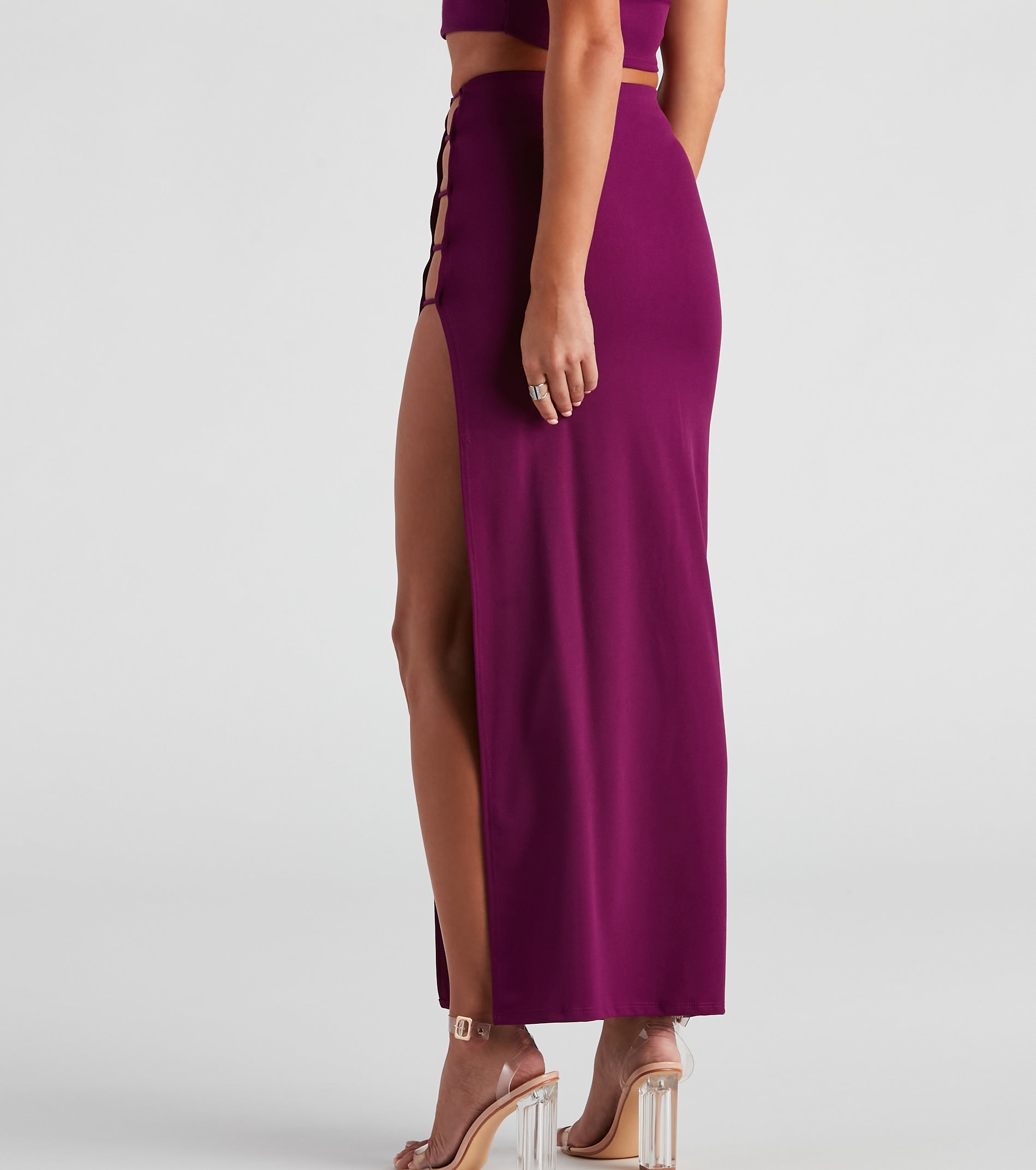 Teach Me Tonight Crepe Maxi Skirt - Image 4