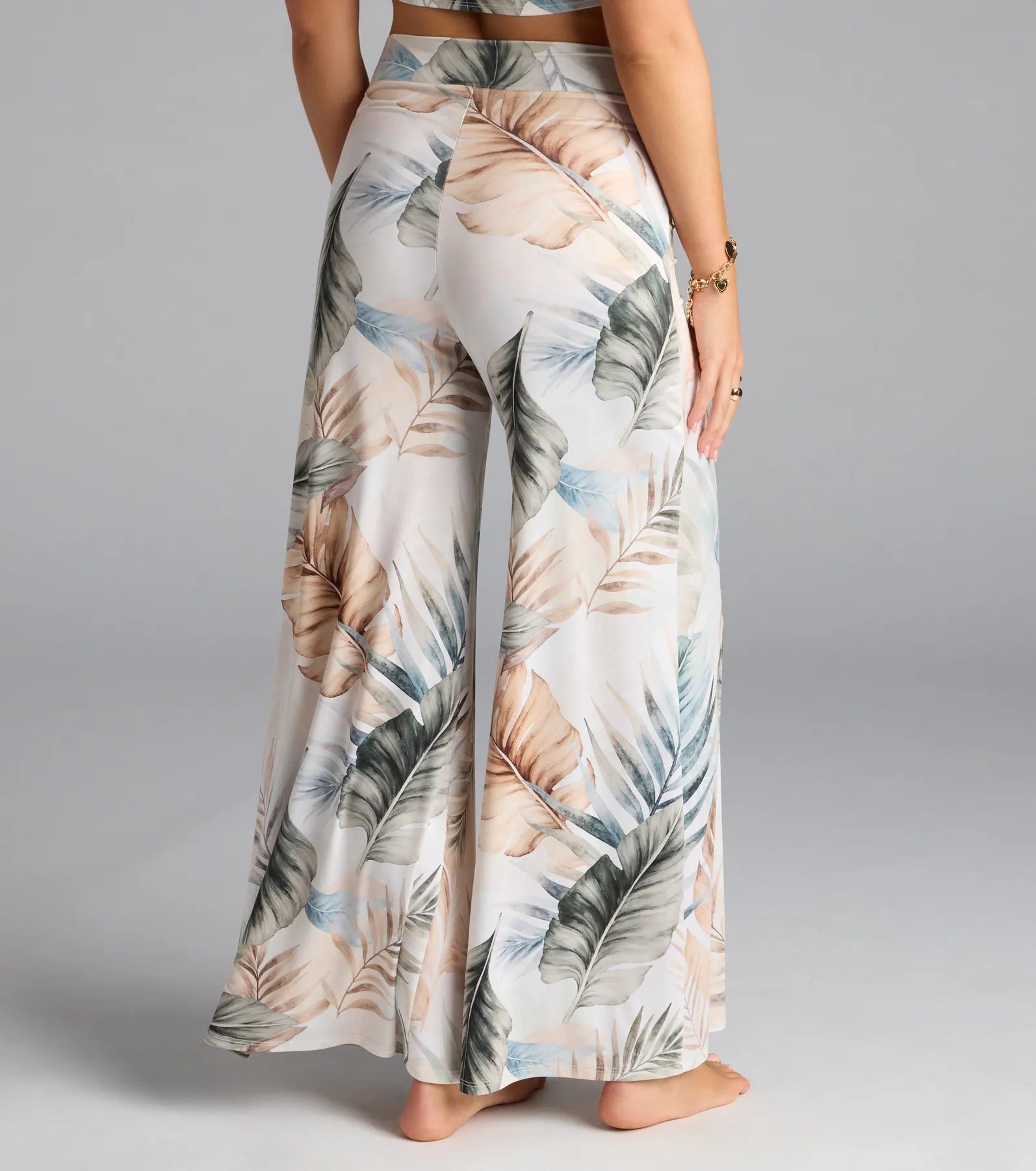 Mornings In Tulum Tropical Wide-Leg Pants - Image 2