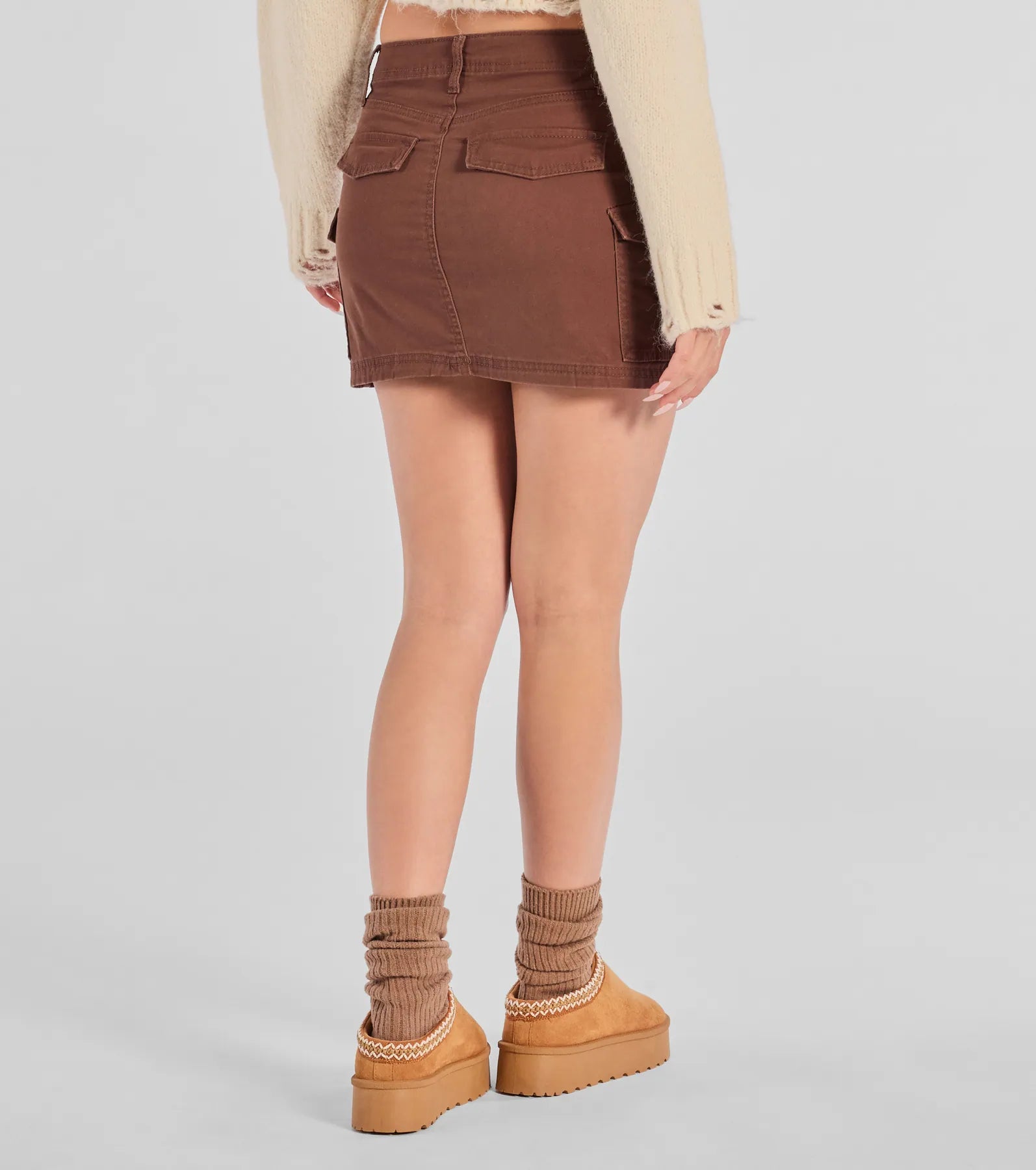 Casually Cool Mid-Rise Cargo Mini Skirt - Image 2