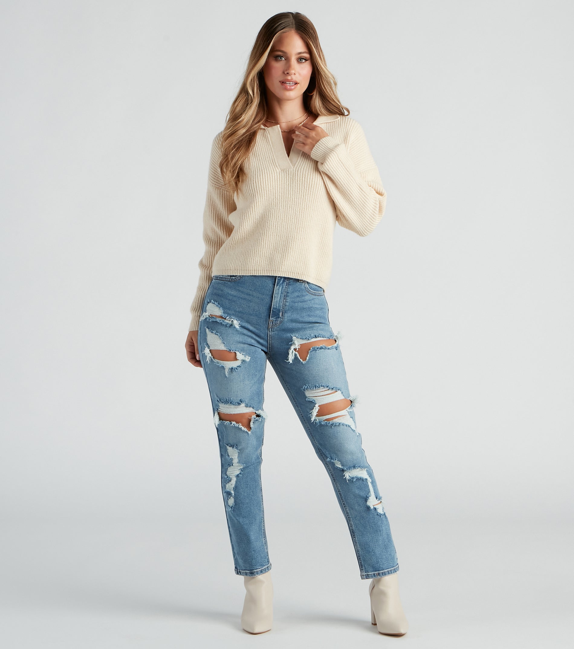 Everyday Edgy Distressed Straight-Leg Jeans - Image 2