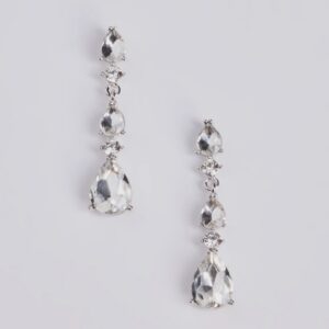 Gorgeous Glitz Teardrop Rhinestone Drop Earrings