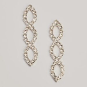 Luxe Moment Infinity Drop Rhinestone Earrings