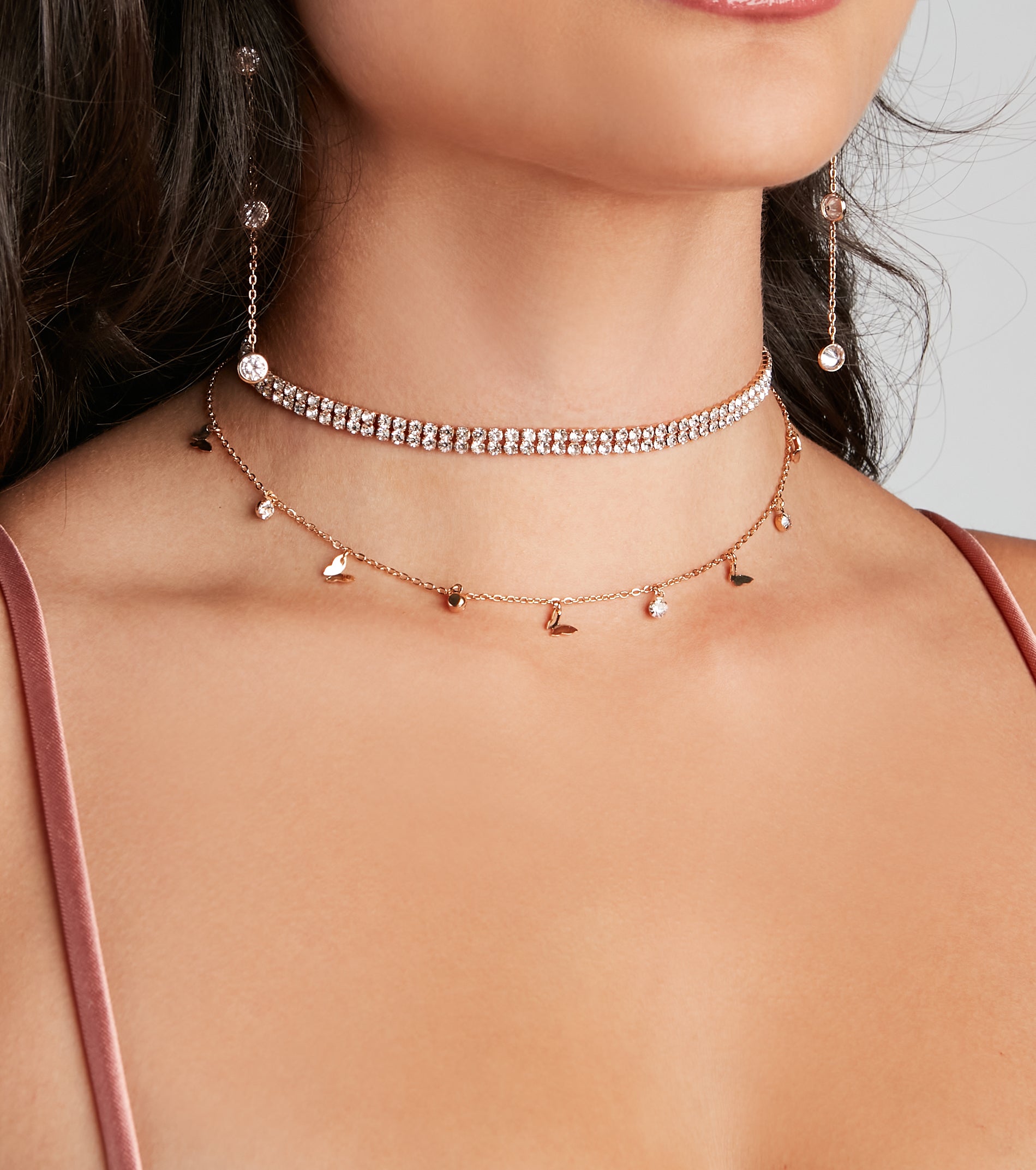 Sweet Butterfly Charm Choker Set - Image 2
