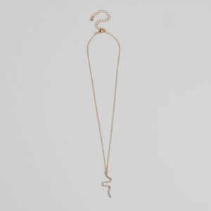 Made You Rattle Rhinestone Snake Charm Necklace