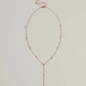 Dainty Glam Rhinestone Chain Necklace