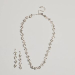 Glam Nights Rhinestone Collar Necklace Set