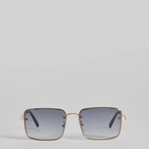 Living Sleek Square Chain Trim Sunglasses