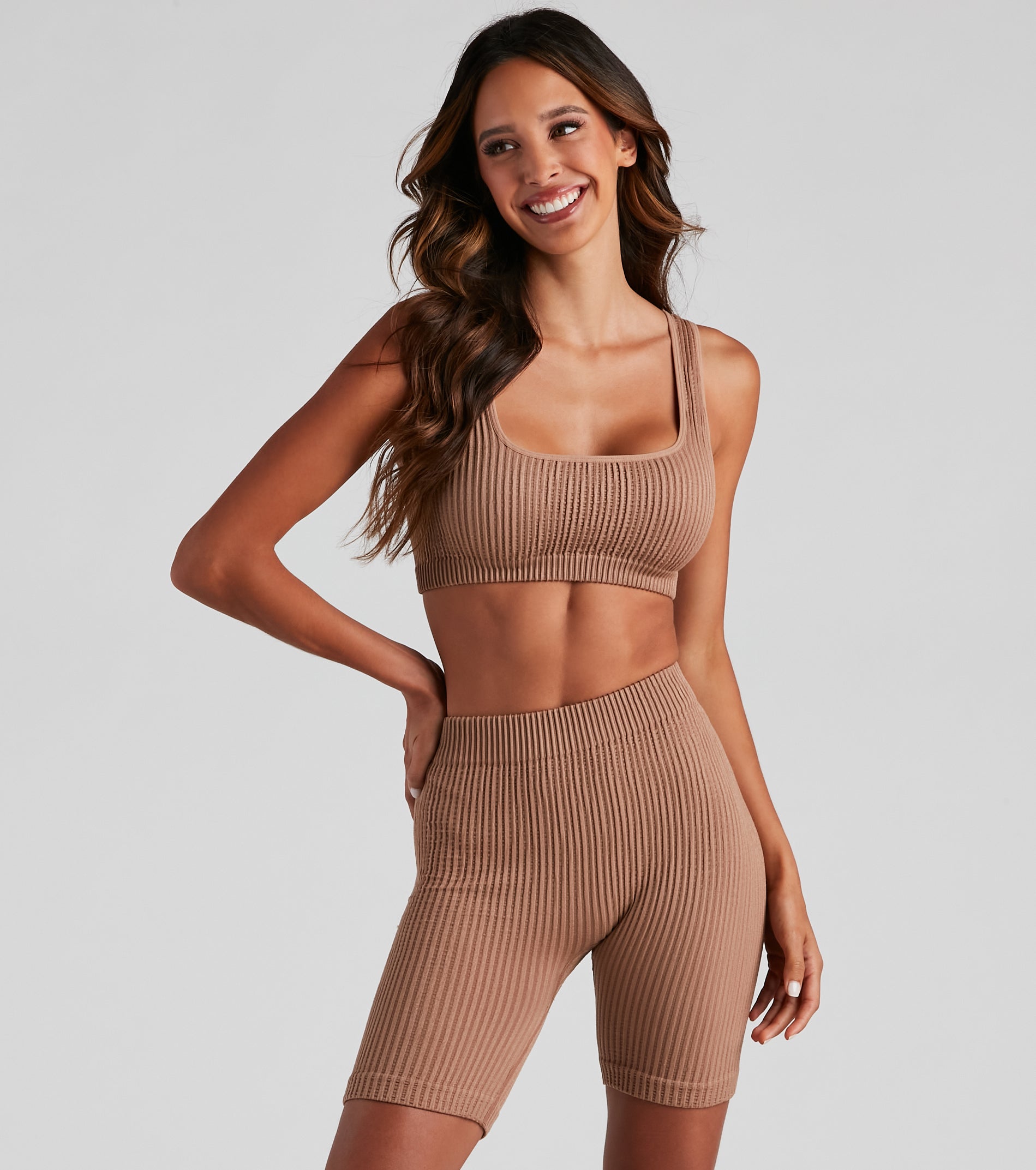 Life Of Leisure Rib Seamless Shorts - Image 4