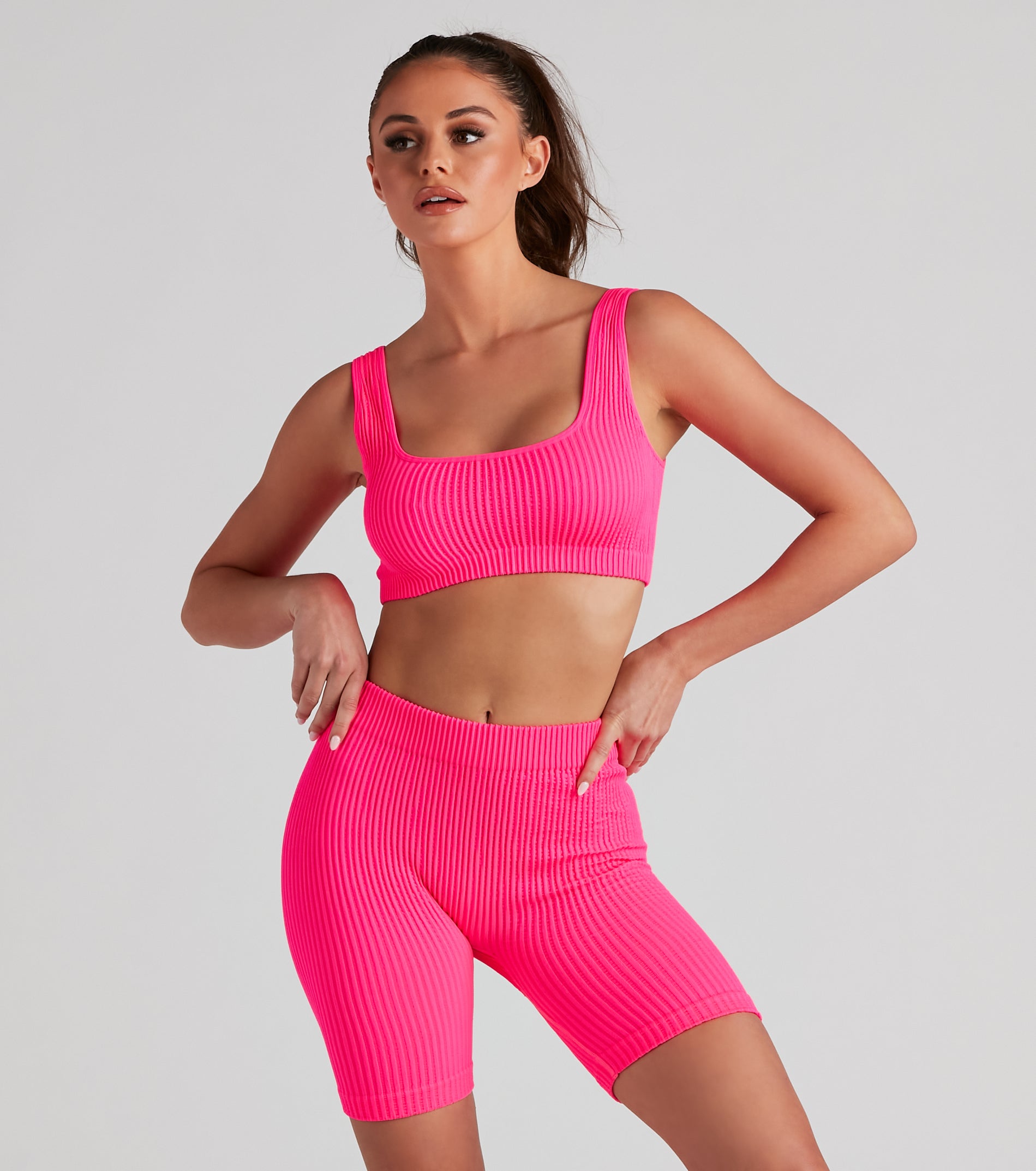 Life Of Leisure Rib Seamless Shorts - Image 2