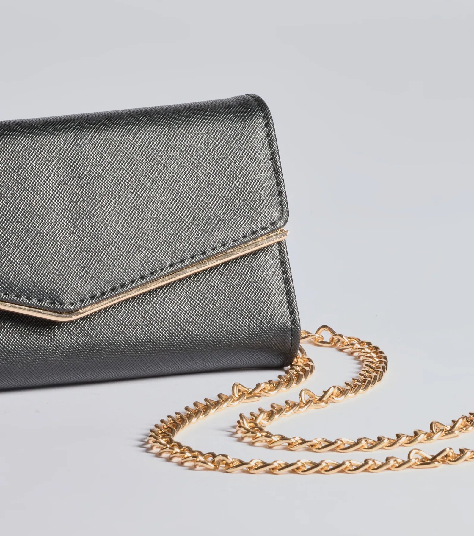 Classically Chic Faux Leather Envelope Wristlet - Image 2