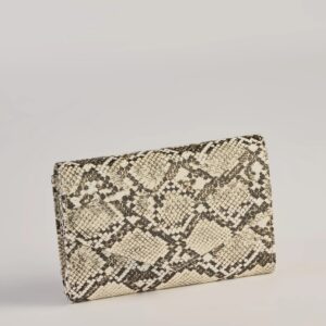 Wildly Fab Faux Snake Print Wristlet