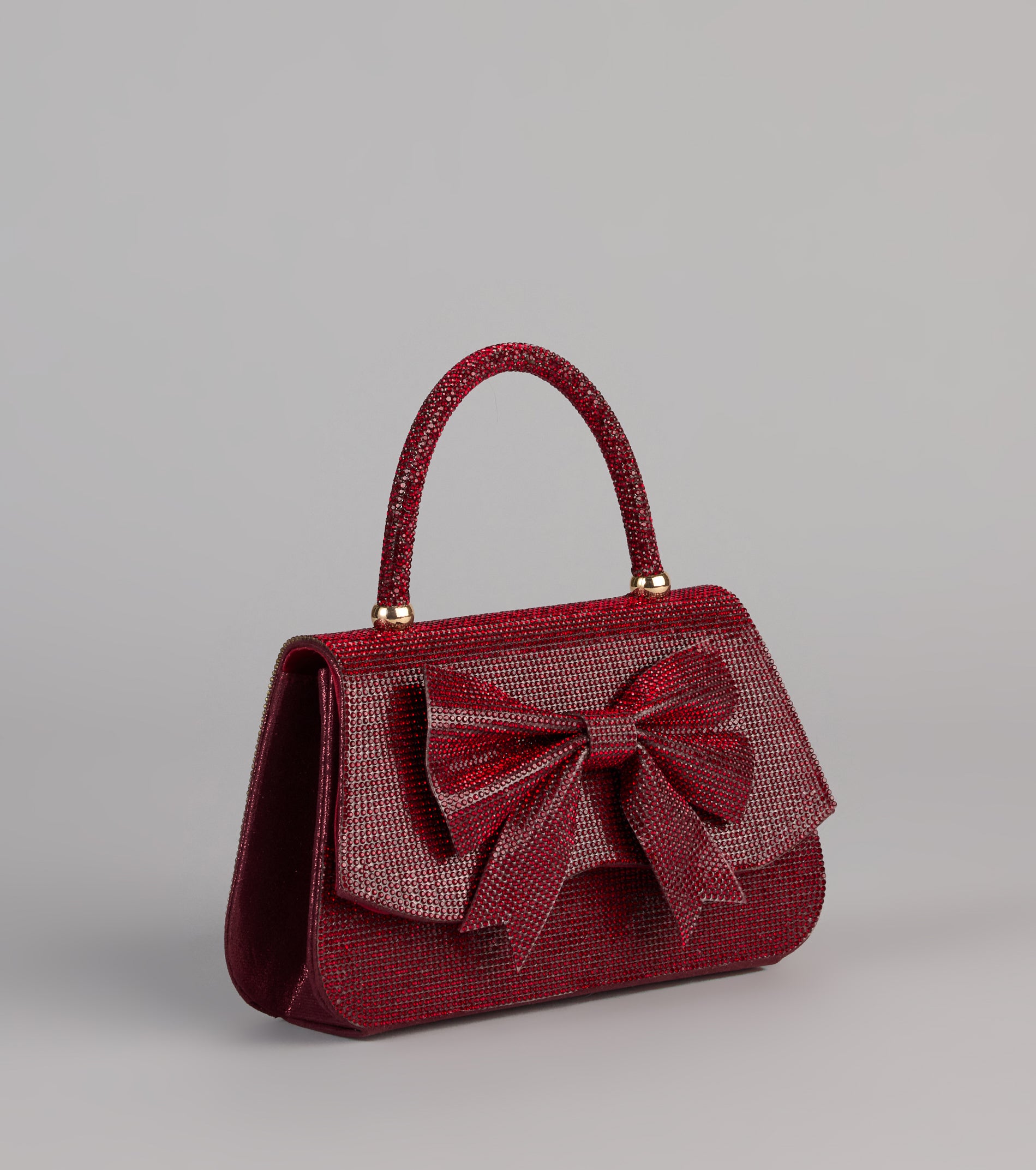 So Pristine Bow Rhinestone Purse - Image 5