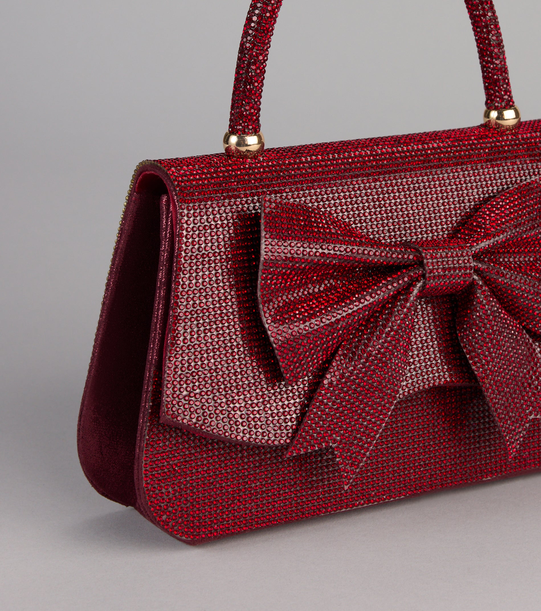 So Pristine Bow Rhinestone Purse - Image 7