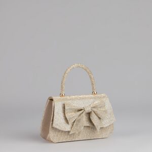 So Pristine Bow Rhinestone Purse