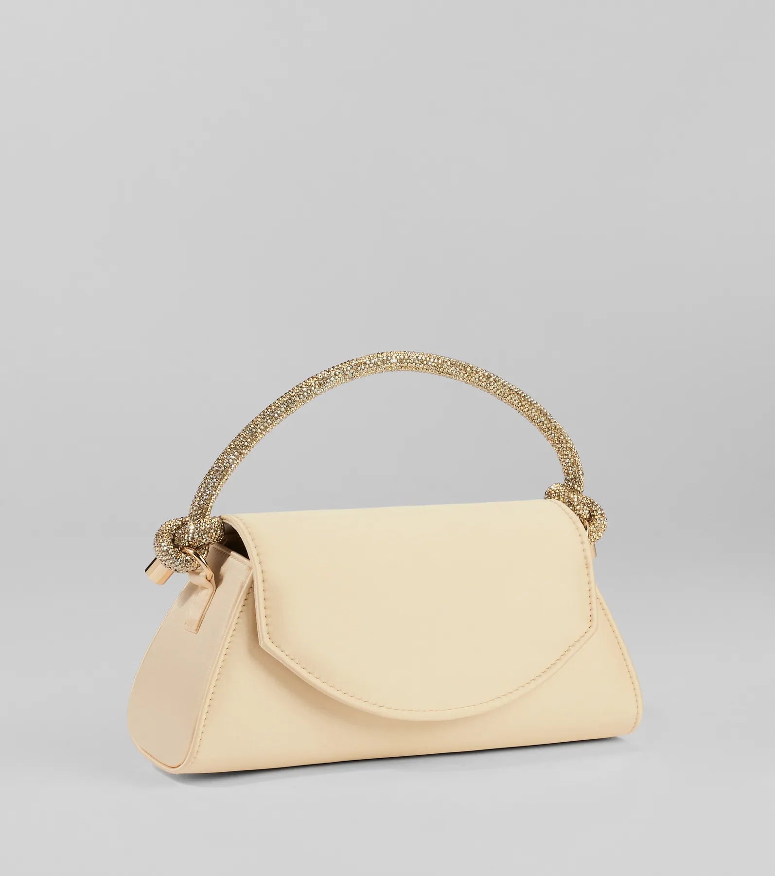 Glam Aspiration Rhinestone Strap Satin Handbag - Image 4