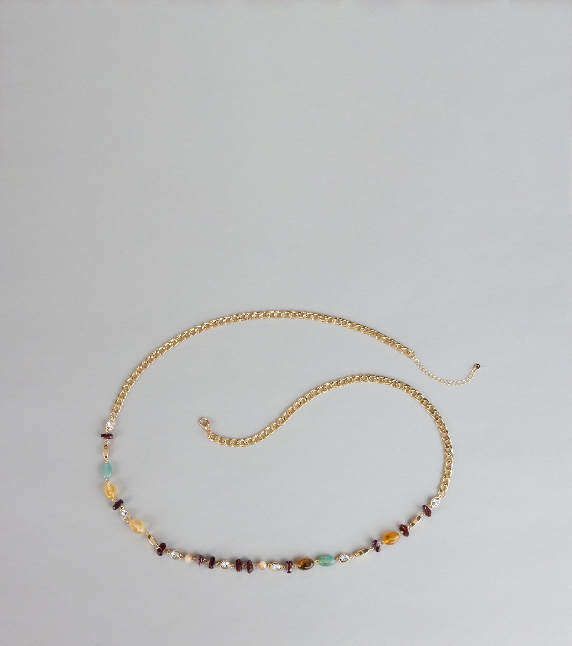 New Obsession Beaded Stone Chain Belt