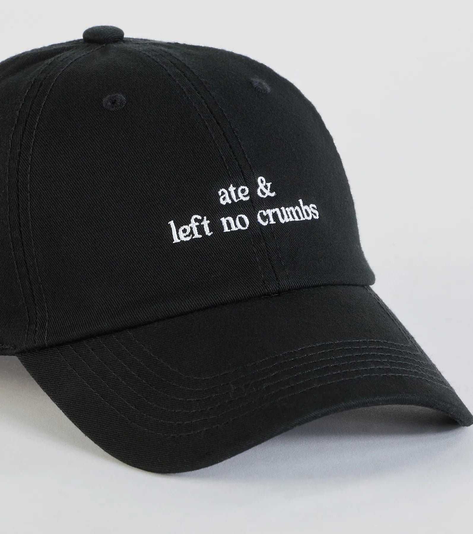 Ate & Left No Crumbs Embroidered Baseball Cap - Image 2